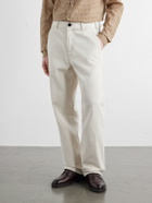 Oliver Spencer - Straight-Leg Organic Cotton-Twill Trousers - Neutrals