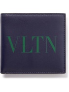 Valentino - Valentino Garavani Logo-Print Leather Billfold Wallet