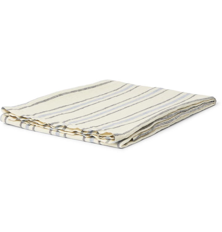 Photo: Frescobol Carioca - Striped Linen Towel - Blue