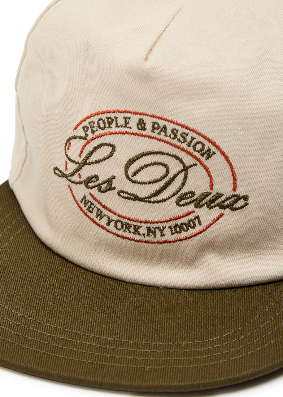 Les Deux Glen Embroidered Twill cap - Ivory - One Size