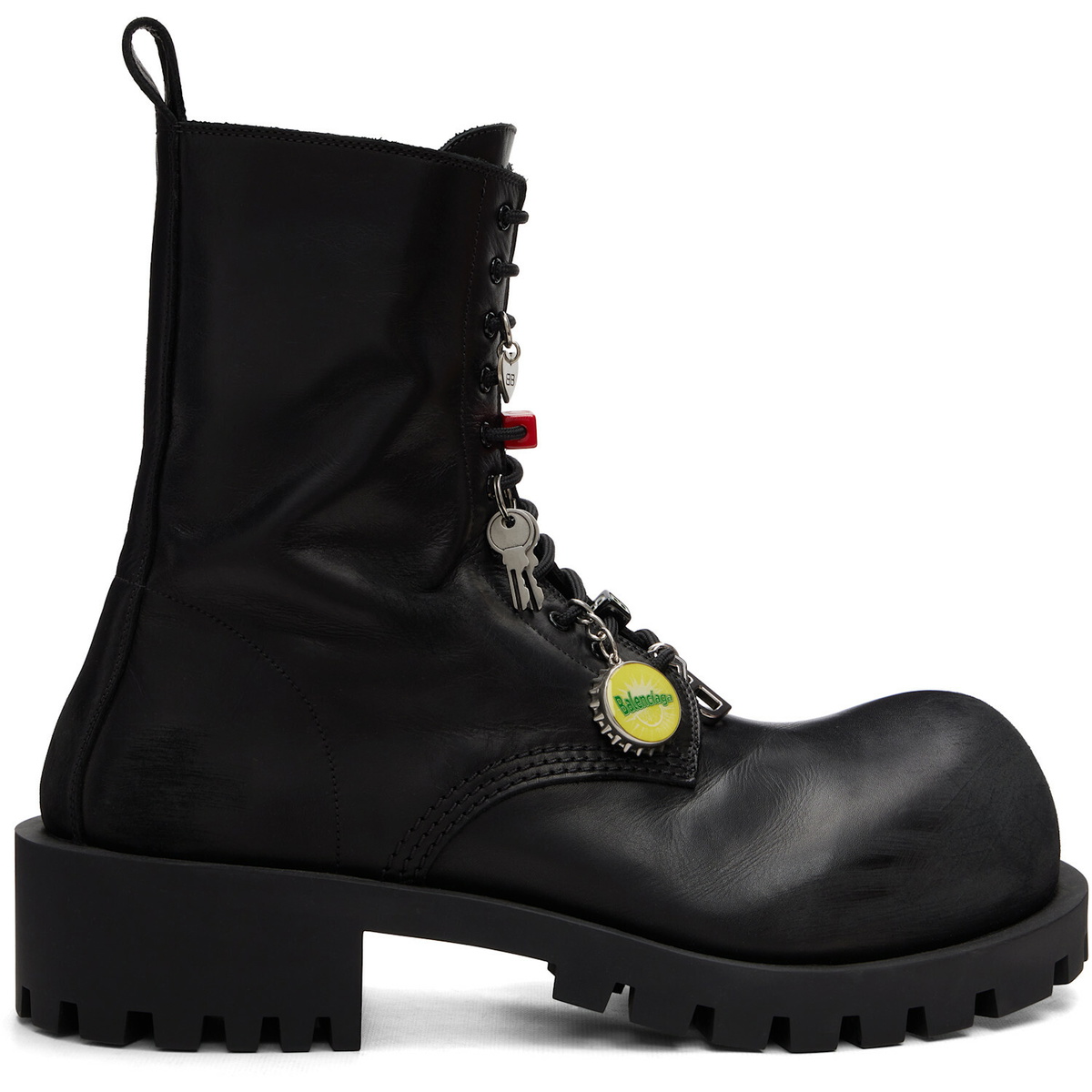 Balenciaga Black Hummer Laceup Boots