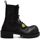 Balenciaga Black Hummer Laceup Boots