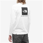 The North Face Men's Long Sleeve Red Box T-Shirt in Tnf White