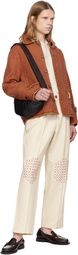 HARAGO Brown Kantha Applique Jacket