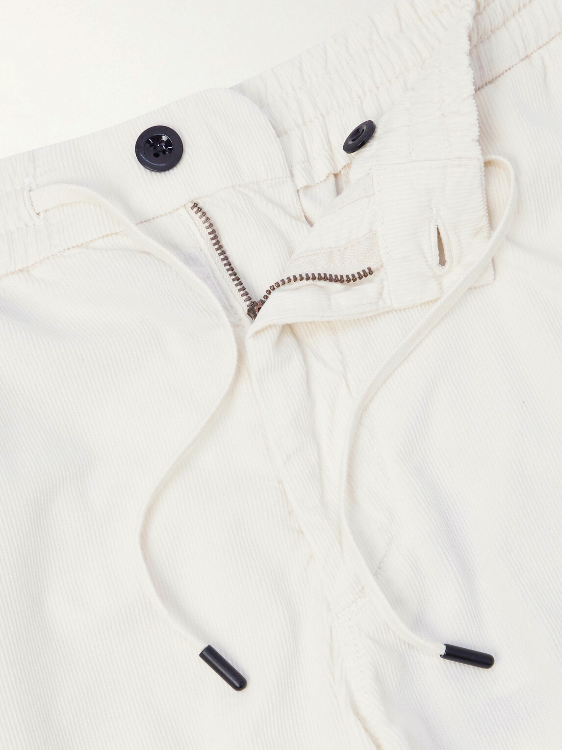 Slowear - Straight-Leg Cotton-Corduroy Drawstring Shorts - White