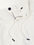 Slowear - Straight-Leg Cotton-Corduroy Drawstring Shorts - White
