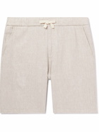 NN07 - Keith Straight-Leg Linen Drawstring Shorts - Neutrals