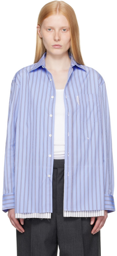 Photo: HommeGirls Blue Shirt Minidress