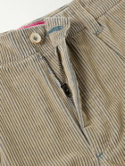 The Elder Statesman - Straight-Leg Pleated Cotton-Corduroy Trousers - Neutrals