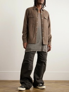 Rick Owens - Lodenette Brushed-Wool Overshirt - Brown