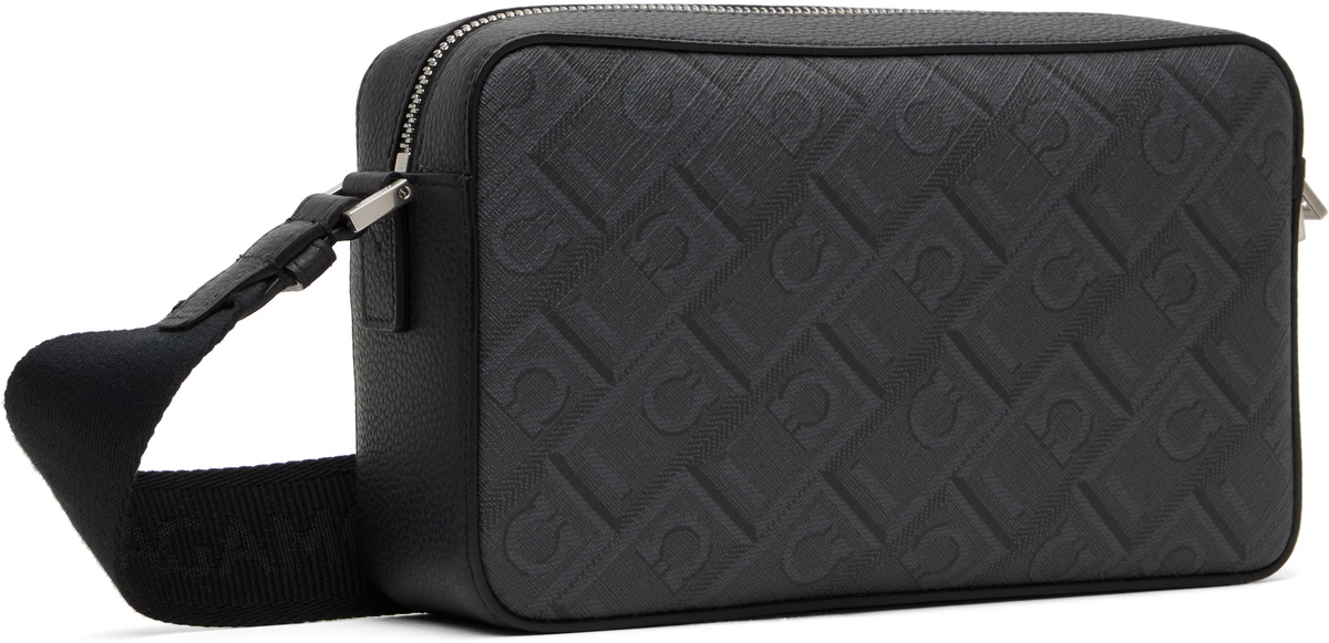 Ferragamo Black & Gray Crossbody Bag