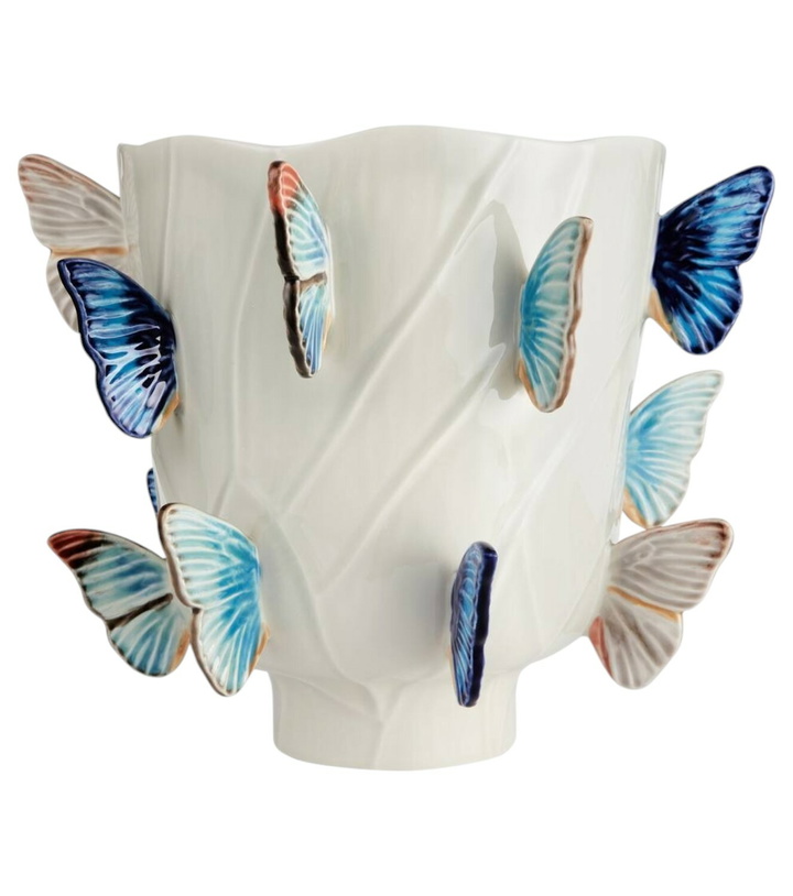 Photo: Bordallo Pinheiro By Claudia Schiffer Cloudy Butterflies Large vase