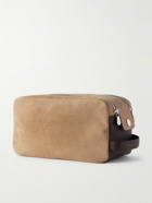 Brunello Cucinelli - Leather-Trimmed Suede Wash Bag
