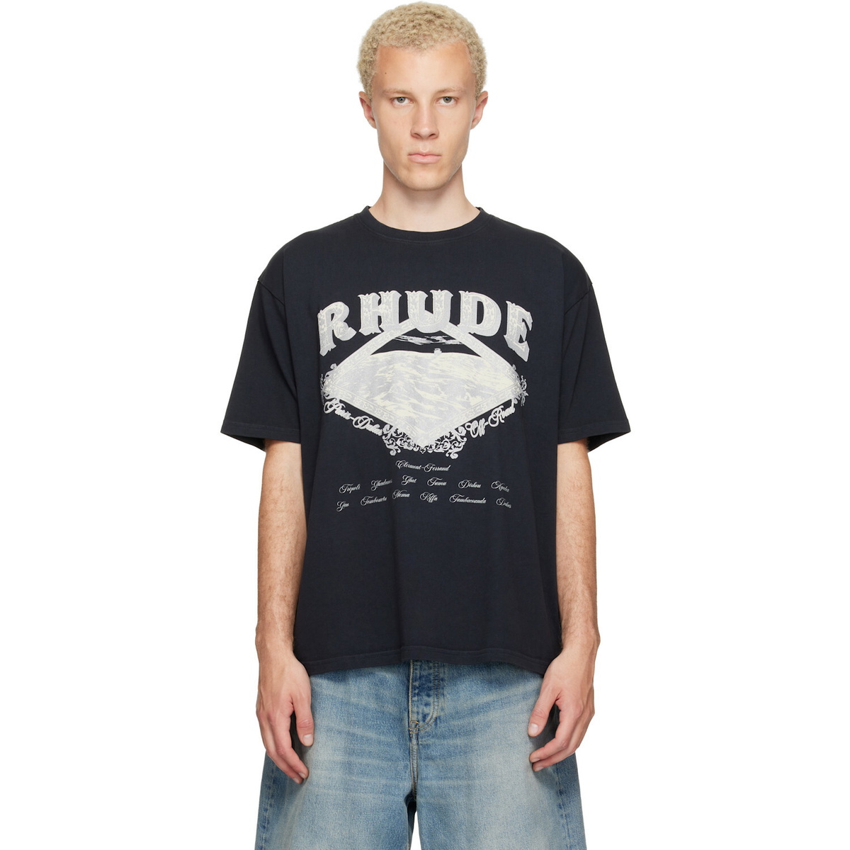 Rhude Black Dakar Convoy T-shirt