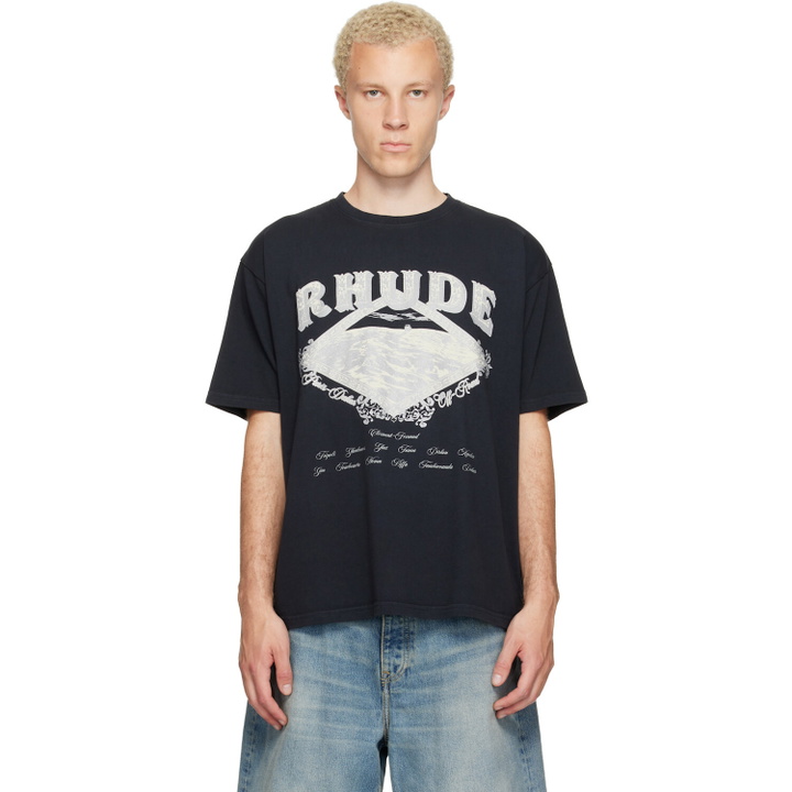 Photo: Rhude Black Dakar Convoy T-shirt