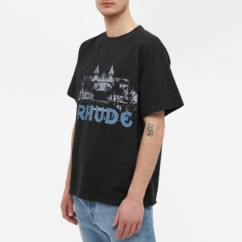 Tシャツ・カットソー RHUDE Men T-shirt Black RHSS24TT08012610 0610 Rhude Men's Flag T-Shirt in Vintage Black Rhude