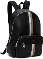 BOSS Black Signature Stripe Faux-Leather Backpack