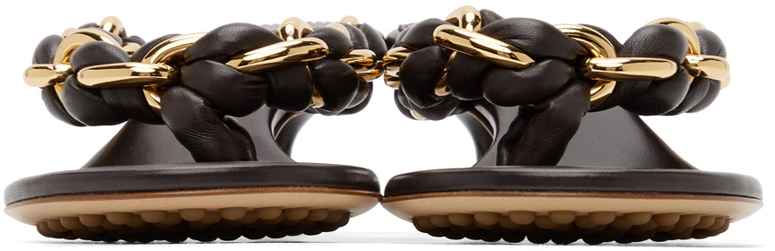 【関税&送料込】Bottega Veneta Sandals Brown Bottega Veneta Brown Strappy Sandals Bottega Veneta