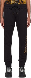 Versace Jeans Couture Black Drawstring Sweatpants