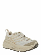 Hoka stinson Evo Og Beige Sneakers With Drawstring Closure And Logo Patch On The Tongue In Tech Fabric Unisex