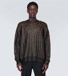 Versace Metallic jacquard wool sweater