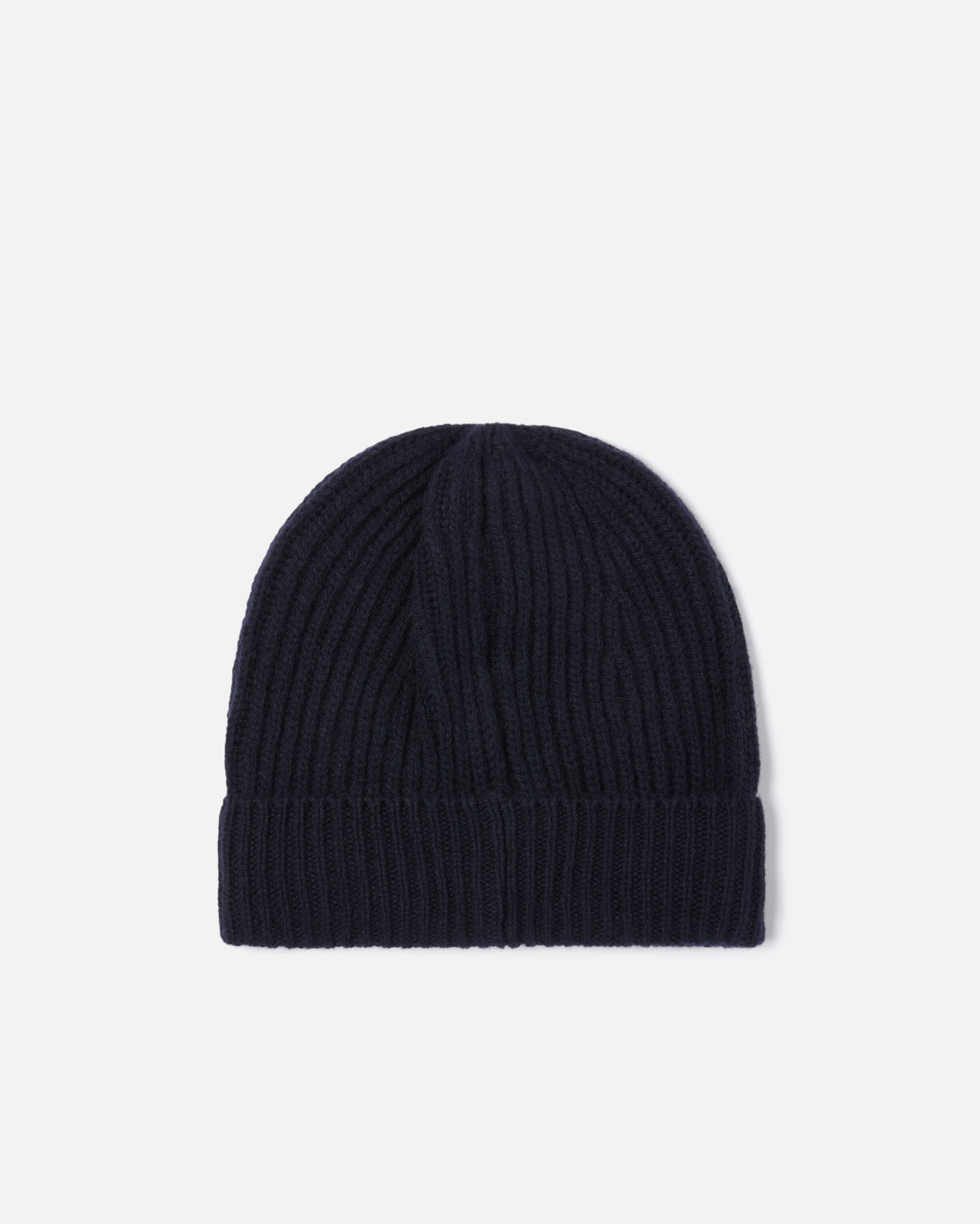 Pinko Ribbed Wool Hat With Logo Dark Navy Blue