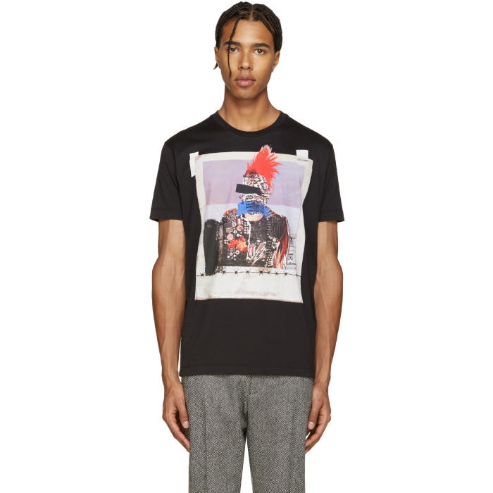 Photo: Dsquared2 Black Picture Print Chic Dan T-Shirt