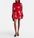 Sportmax Terfrite sequined jersey minidress