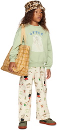 The Animals Observatory Kids Green Bear Sweatshirt