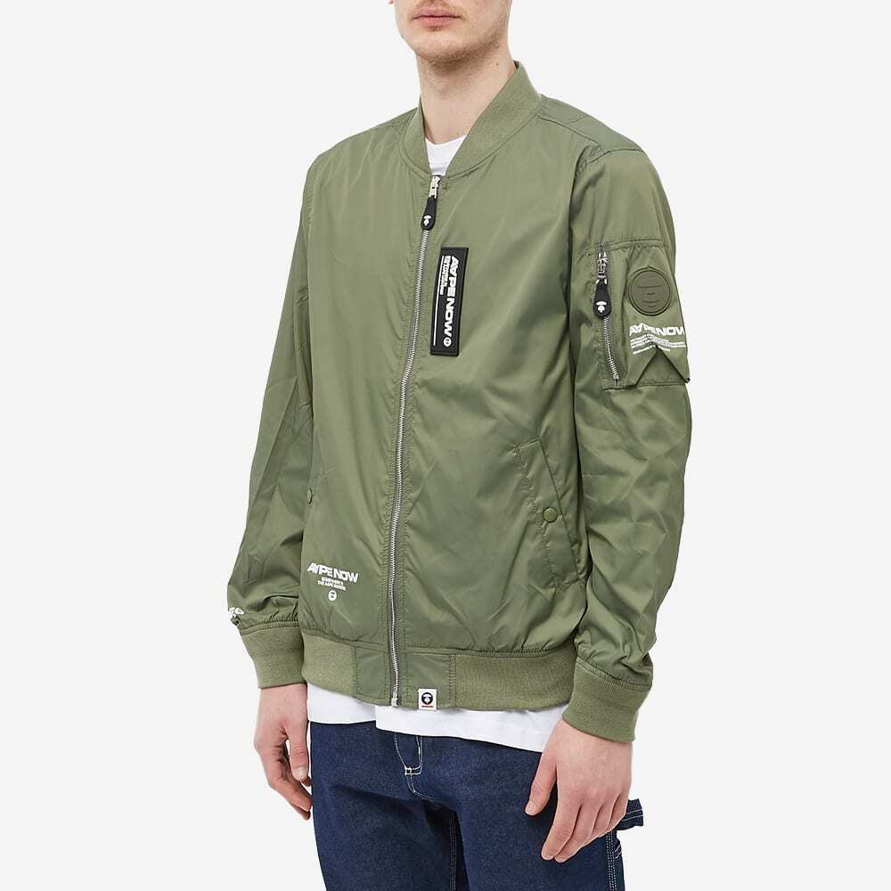 Men's AAPE AAPE Now Lightweight MA1 Jacket in Khaki AAPE by A