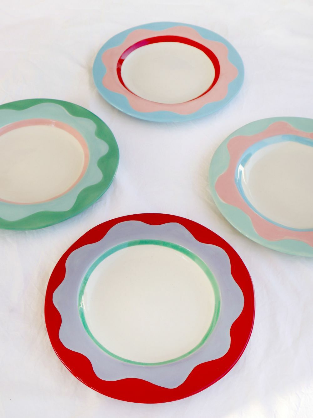 LAETITIA ROUGET Multicolour Wavy Dessert Plate Set