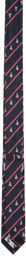Thom Browne Navy Jacquard Tie