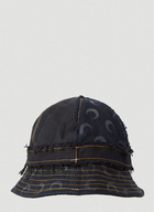 Moon Denim Panelled Bell Hat in Black