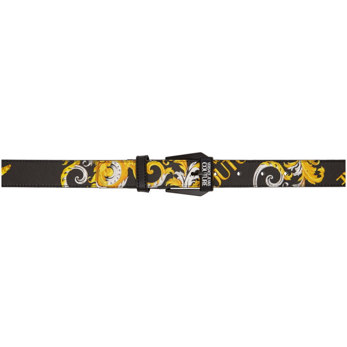 Photo: Versace Jeans Couture Black and Gold Barocco Belt