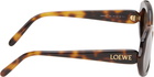 LOEWE Tortoiseshell Mini Oval Thin Sunglasses