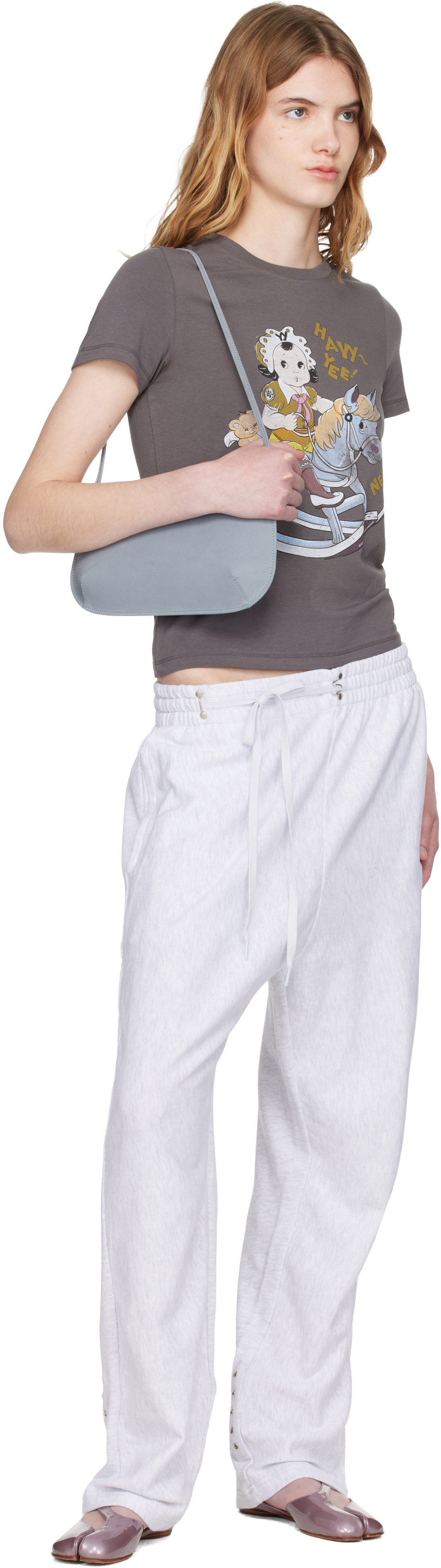 OPEN YY Gray Rocking Baby T-shirt