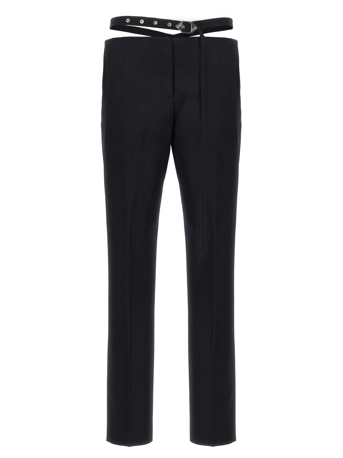 【関税込み】THE ATTICO BELT DETAIL TROUSERS The Attico - Chain-embellished leather belt The Attico