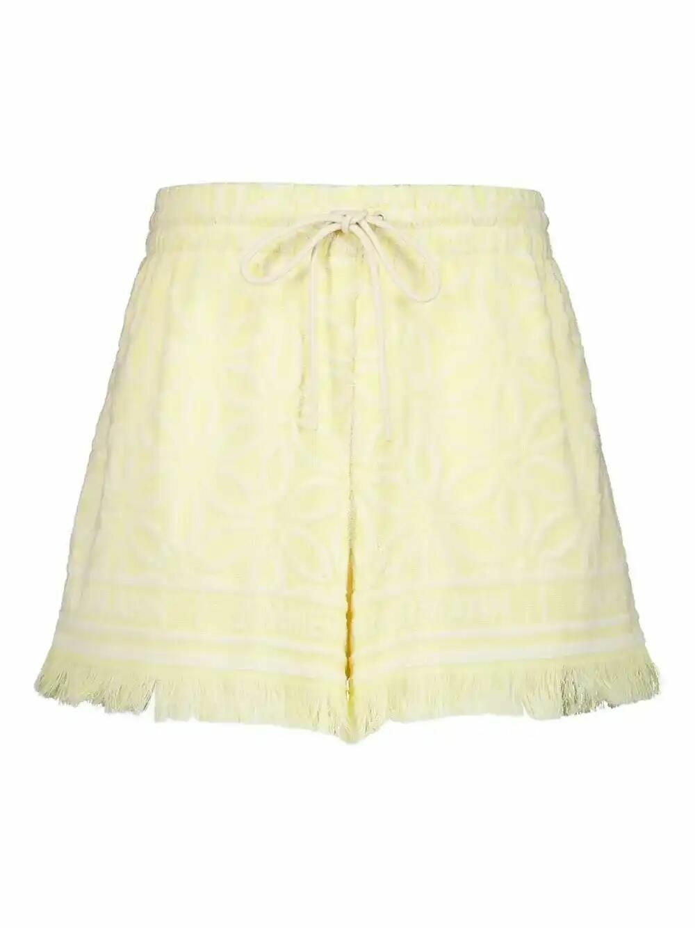 パンツ LEONARD Flower Silk Short Pant Zimmermann Golden Relaxed floral silk satin shorts Zimmermann