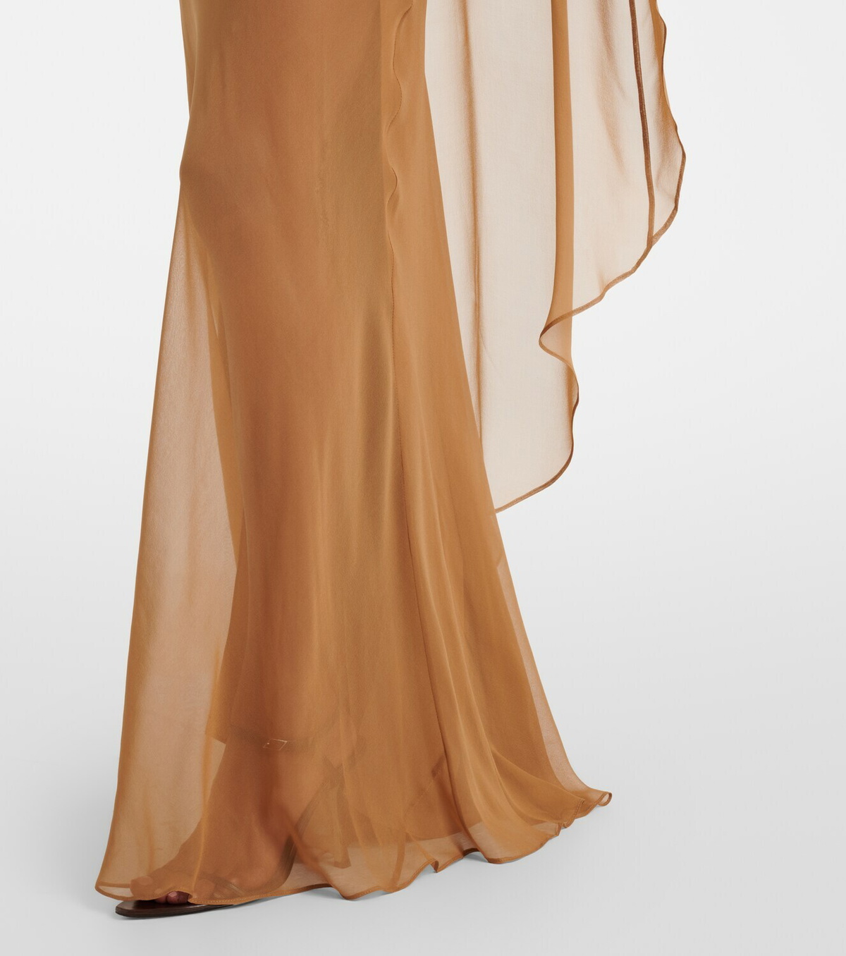The Sei Caped silk satin gown