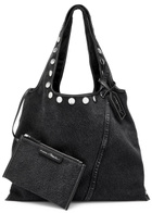 3.1 Phillip Lim Stud-embellished Panelled Denim Tote - Black - One Size