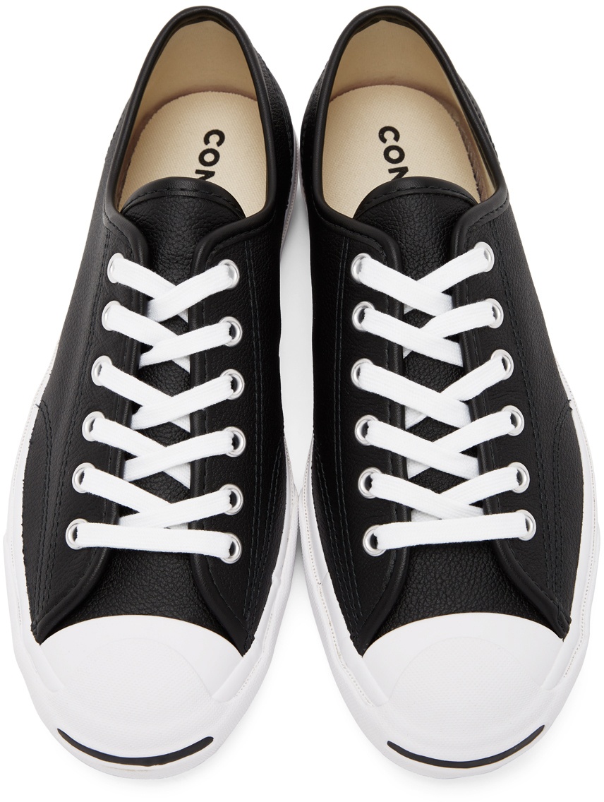Converse Black Leather Jack Purcell OX Sneakers Converse