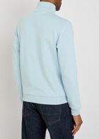 Belstaff Quarter-zip Cotton Sweatshirt Light Blue 2
