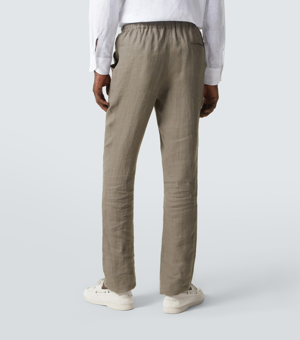 Kiton Linen slim pants