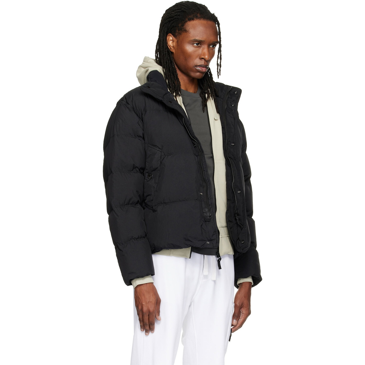 Stone Island Black 4100109 Crinkle Reps NY Down Jacket