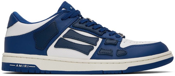 Photo: AMIRI Blue & White Skel Top Low Sneakers