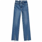 Good American Women's Good Boy Twisted Slit Jeans in Indigo