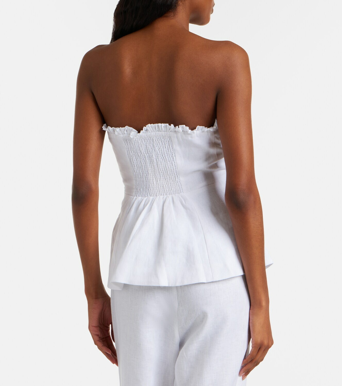 Posse Florence ruffled linen top