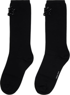 Simone Rocha Black Beaded Flower Cluster Socks