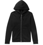 Theory - Mattis Waffle-Knit Cotton Zip-Up Hoodie - Black