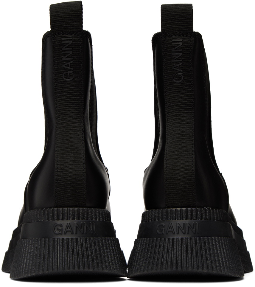 GANNI Black Creepers Chelsea Boots GANNI